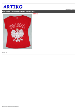 Koszulka czerwona Polska damska XL