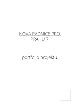 NOVÁ RADNICE PRO PRAHU 7 portfolio projektu