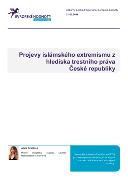 Projevy islámského extremismu z hlediska trestního práva České