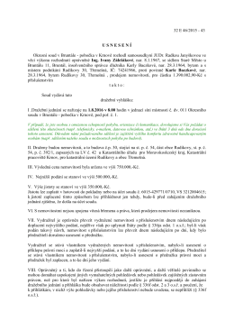 Okresní soud v Bruntále - Usnesení, č.j. 32 E 46/2015