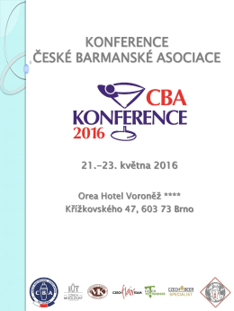 Konference CBA 2016 - Česká barmanská asociace