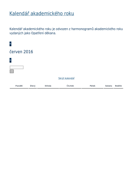 Kalendář akademického roku