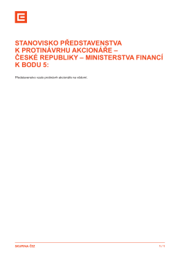 české republiky – ministerstva financí k bodu 5