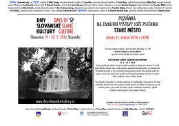 pozvánka na zahájení výstavy jože plečnika