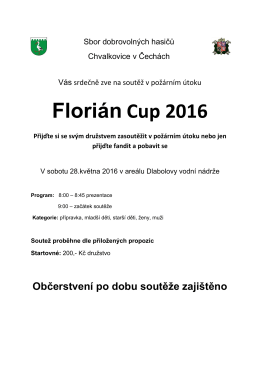 Pozvánka na soutěž do Chvalkovic dne 28.5.2016