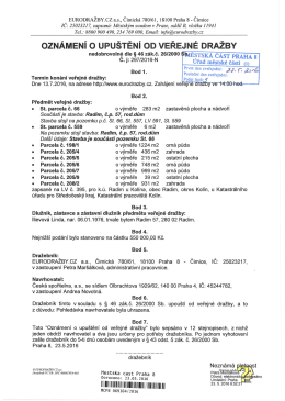 oznámení o upuštění od veřejné dražby čj. 297/2016-N