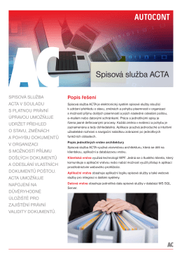 Spisová služba ACTA