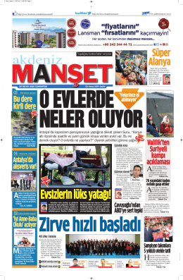 Süper Alanya - Antalya Haber - Haberler