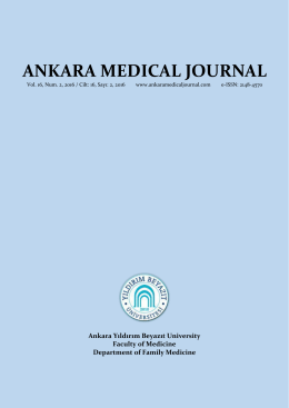 133 - Ankara Medical Journal