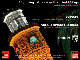 lighting of historical buildings lecture tuba bostancı baskan