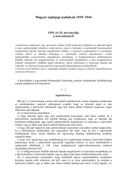 Magyar sajtójogi szabályok 1939–1944