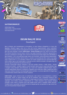 iseum rallye 2016 - Hadik Rallye Team