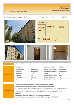 Győr-Moson-Sopron megye, Győr - társasházi lakás (nem panel)