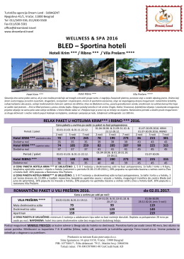 BLED – Sportina hoteli