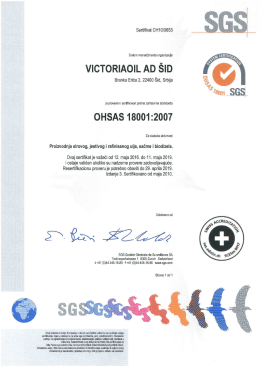 ohsas 18001 - Victoria Oil