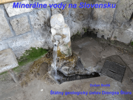Minerálne vody na Slovensku