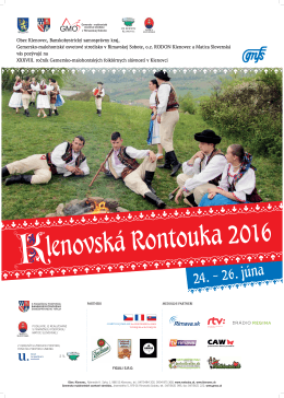 Plagat2016-1 - Klenovská Rontouka