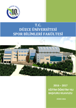 Yönerge Değişikliği - Düzce Üniversitesi Spor Bilimleri Fakültesi
