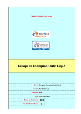 men results - first day - European Champion Clubs Cup