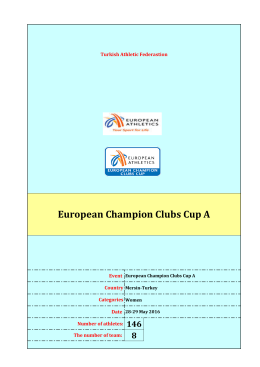 women results - first day - European Champion Clubs Cup