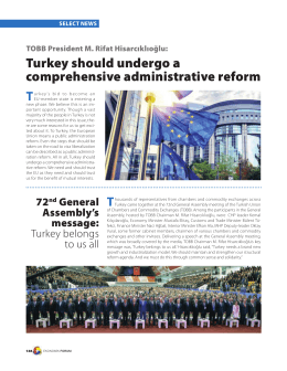 Turkey should undergo a comprehensive administrative reform