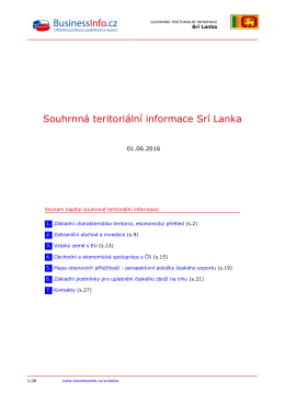 Souhrnná teritoriální informace Srí Lanka