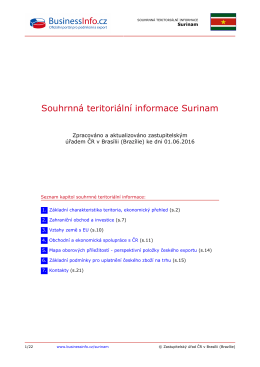 Souhrnná teritoriální informace Surinam