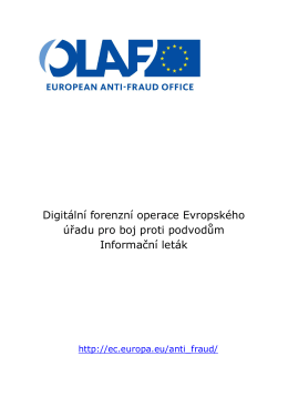 Digitální forenzní operace Evropského úřadu pro boj