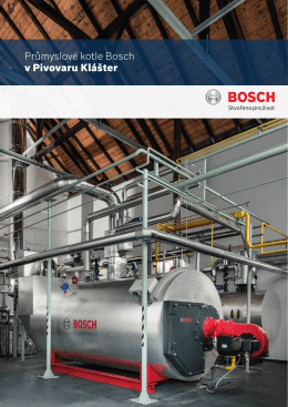 News Průmyslové kotle Bosch v Pivovaru Klášter