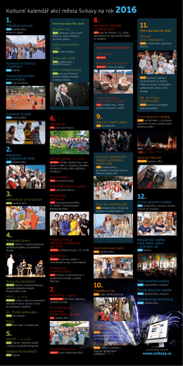 Kulturní kalendář akcí města Svitavy na rok 2016