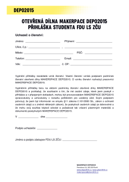 Přihláška členství pro studenty FDU LS