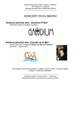 koncert dvou sborů - gaudium