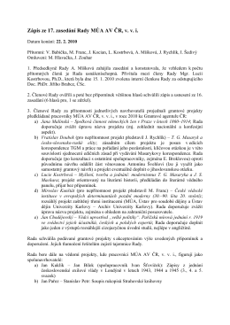 22. 2. 2010  - Masarykův ústav a Archiv AV ČR, v. v. i.