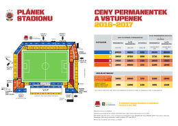 Plánek Stadionu Letná a ceník 2016