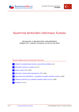 Souhrnná teritoriální informace Turecko