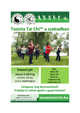 Tai Chi™ a szabadban - Magyarországi Taoista Tai Chi Társaság