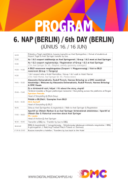 6. nap (Berlin) / 6th day (Berlin)