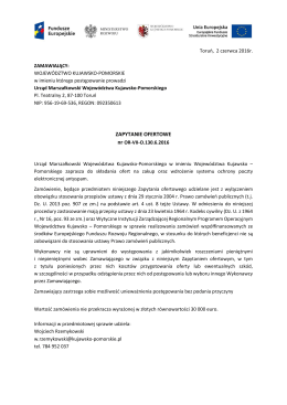 zapytanie ofertowe - BIP Urzędu Marszałkowskiego Województwa