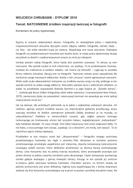 Komentarz do pracy dyplomowej Wojciecha Chrubasika.
