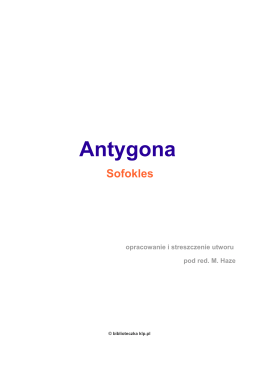 Antygona - streszczenie