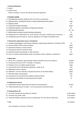 Cennik pdf - Tomek Informatyk - tomek