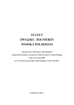 Statut Związku Żołnierzy Wojska Polskiego