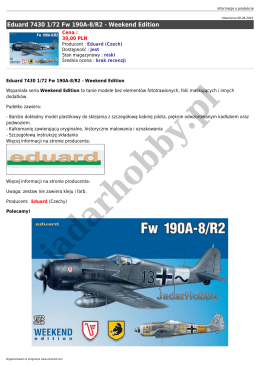 Eduard 7430 1/72 Fw 190A-8/R2 - Weekend Edition