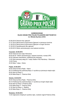 harmonogramem - Grand Prix Polski Pojazdów Zabytkowych im