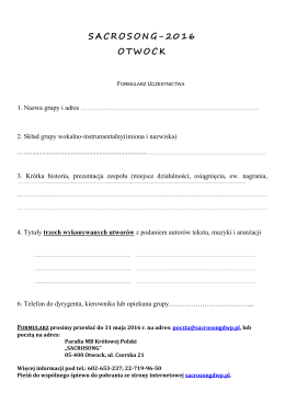 Formularz zgłoszeniowy - (wersja PDF)