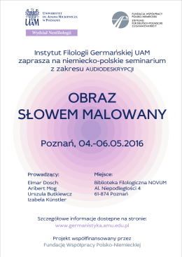 Plakat - OBRAZ SŁOWEM MALOWANY.cdr