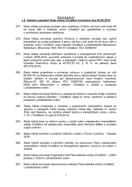 Usnesení RM 08 06 2016 ke zveřejnění