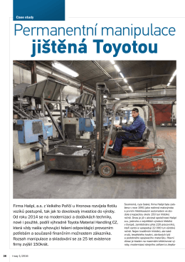jištěná Toyotou - Toyota Material Handling CZ s.r.o.