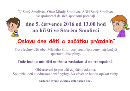 Dětský den ve Starém Smolivci 5. 7. 2016