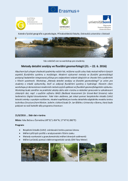Metody detailní analýzy ve fluviální geomorfologii (21